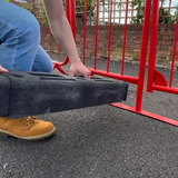 Walkthrough Crowd Control Barrier with Fixed Legs and Spring Loaded Gate
