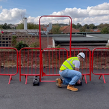 Walkthrough Crowd Control Barrier with Fixed Legs and Spring Loaded Gate