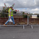 Crowd Control Barrier with Fixed Legs