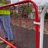 Crowd Control Barrier with Fixed Legs - Red