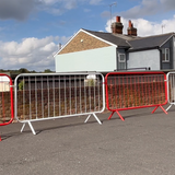 Crowd Control Barrier with Fixed Legs - White