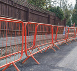 Crowd Control Barrier with Fixed Legs - Red