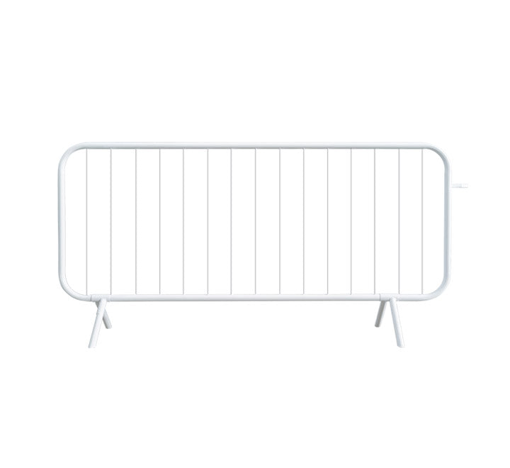 Crowd Control Barrier with Fixed Legs - White